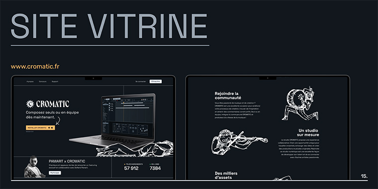 Cromatic site vitrine